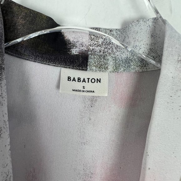 Aritzia Babaton Ambrose Bodysuit Frost Pink Dream Wrap-front Size Small S I1396 - Picture 6 of 14